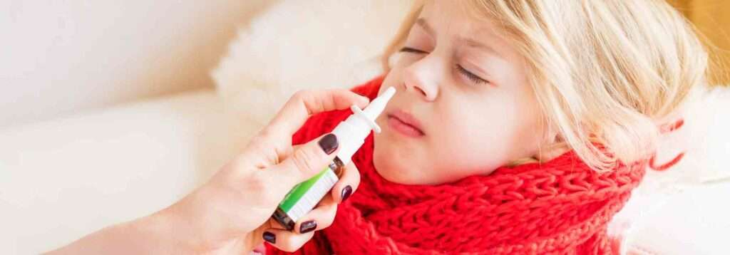 Buy nasal spray and eye drops for hay fever.